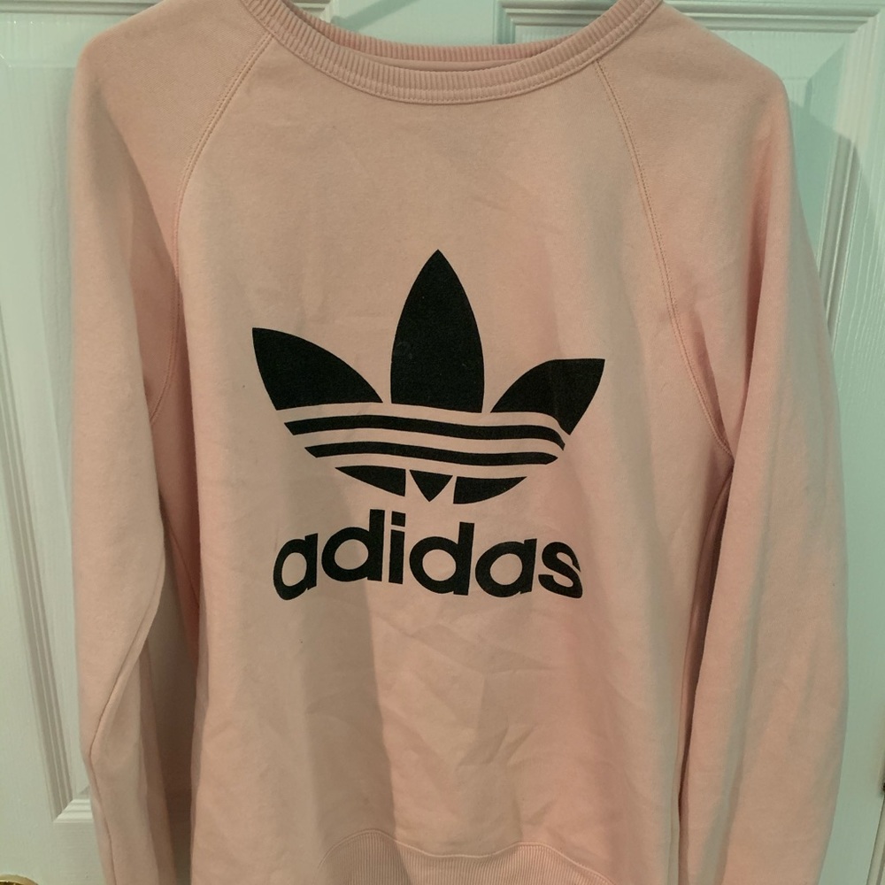 Adidas pink sweatshirt gently used